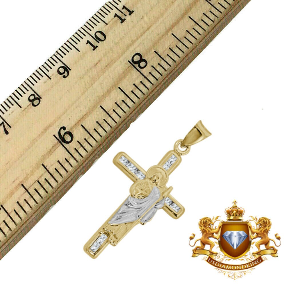 unisex marked 10k yellow gold 100% authentic cross saint jude mini charm pendant