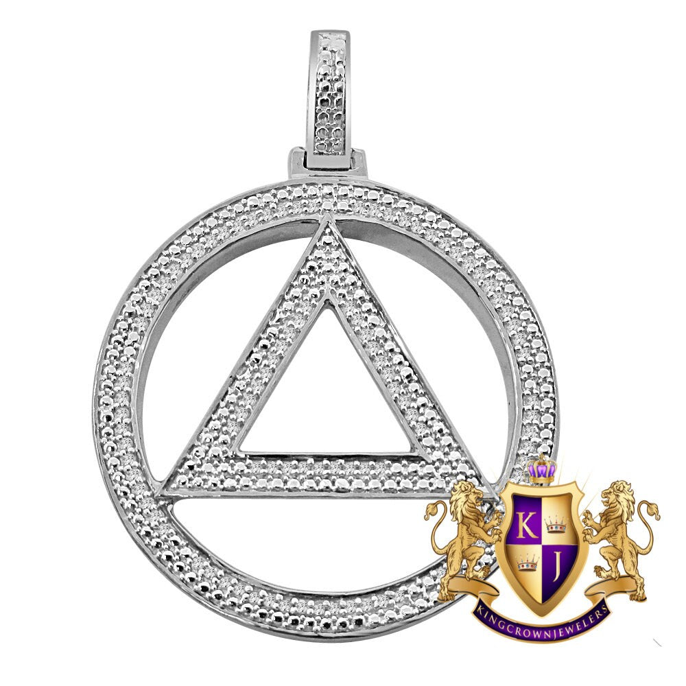 Real Genuine Authentic Diamond All-Seeing Eye Masonic Illuminati Eminem Triangle Sign Eye of Providence 10K Solid Gold Finish Pendant Charm
