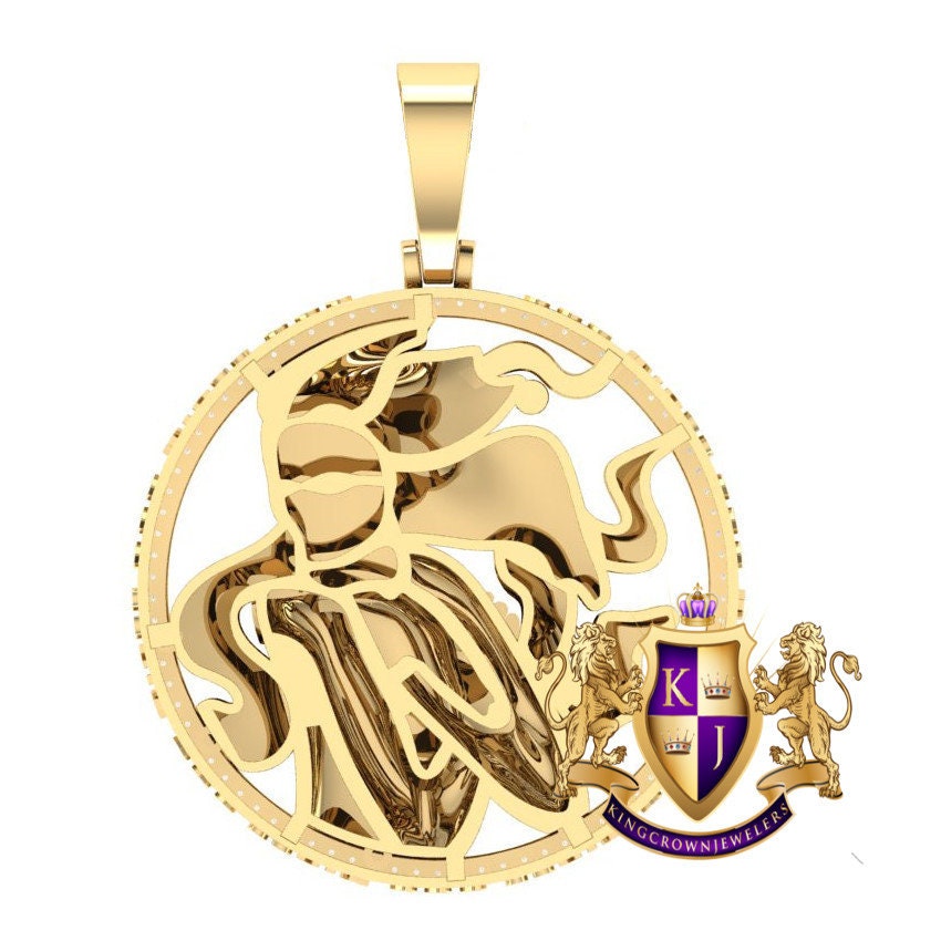 Real Genuine Authentic Diamond Virgo Zodiac Lucky Sign Astrology Horoscope 3D Pendent Charm 10K Gold Finish