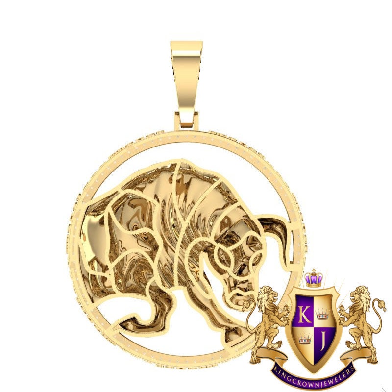 Real Genuine Authentic Diamond Taurus Bull Zodiac Lucky Sign Astrology Horoscope 3D Pendent Charm 10K Gold Finish