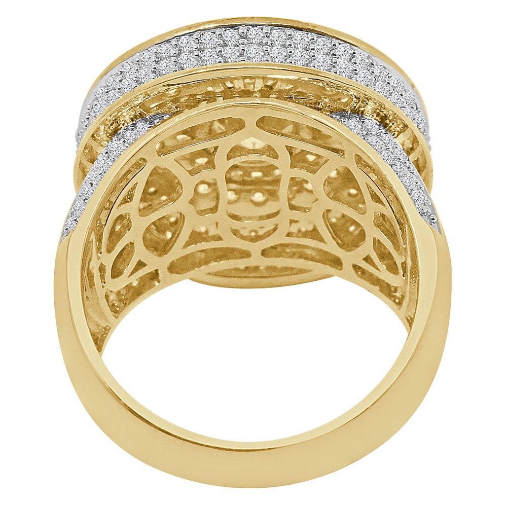 Men's Big Bold Solitaire 14K Gold Finish Simulated Diamond Custom Pinky Ring Band