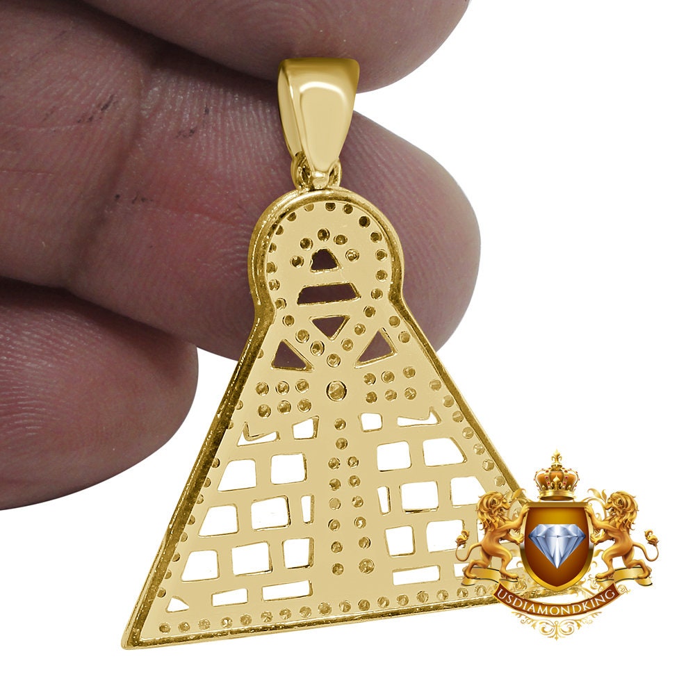 Men's 10K Real Yellow Gold Egyptian Ankh Cross Pyramid Pendent Charm 4 + Grams