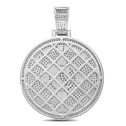Real Genuine 3.50 Cwt. Authentic MOISSANITE Diamond 34+ Grams Five-Percent Nation Five Percenter Allah Pendant 10K Gold Over Charm Chain Set