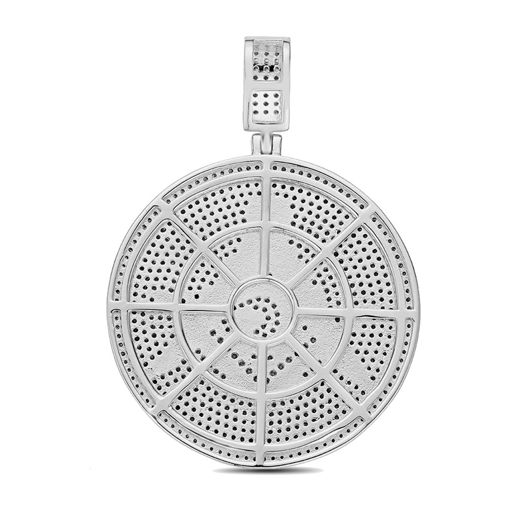 Real Genuine 3.50 Cwt. Authentic VVS/1 MOISSANITE Diamond 33+ Grams Freemason Masonic G Compass Pendant 14K Gold Finish Charm Chain Neckless