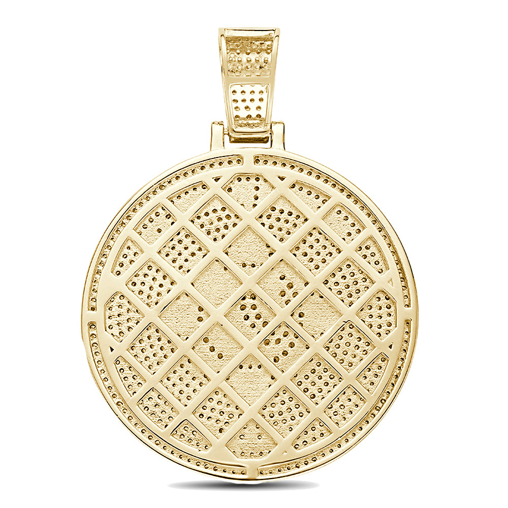 Real Genuine 3.50 Cwt. Authentic MOISSANITE Diamond 34+ Grams Five-Percent Nation Five Percenter Allah Pendant 10K Gold Over Charm Chain Set
