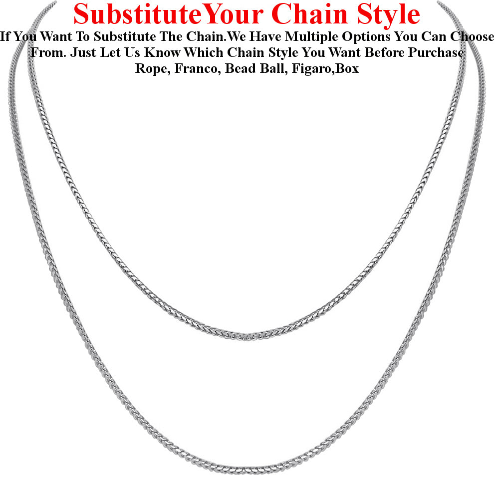 Real Genuine 3.50 Cwt. Authentic MOISSANITE Diamond 31+ Grams Ancient Egyptian Pharaoh King Tut Mummy 14K Gold Over Charm Pendant Chain Set