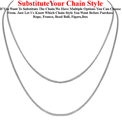 Real Genuine 3.50 Cwt. Authentic MOISSANITE Diamond 31+ Grams Ancient Egyptian Pharaoh King Tut Mummy 14K Gold Over Charm Pendant Chain Set