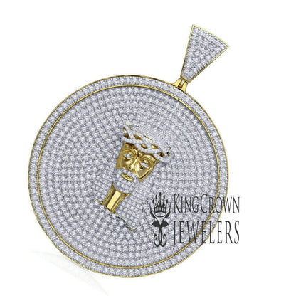 Mens Big 3'' Real Yellow Gold Sterling Silver Jesus Piece Face  Religious Pendant Simulated Diamond Custom Medallion Charm