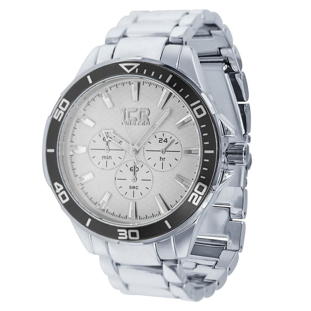 Mens Metal Band Link Classic Watch Water Resistant Solid Steel Back Silver Tone Jojino Joe Rodeo 45mm