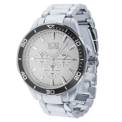 Mens Metal Band Link Classic Watch Water Resistant Solid Steel Back Silver Tone Jojino Joe Rodeo 45mm