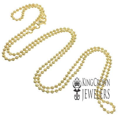 14k Gold Over Real Genuine Sterling Silver Simulated Diamond Allah God Muslim Islamic Arabic Unisex Charm Pendant Chain Neckless Set 2.65