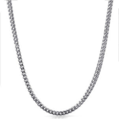 Mens Ladies 14K Gold Finish Franco Chain Necklace 3mm /30 Inch