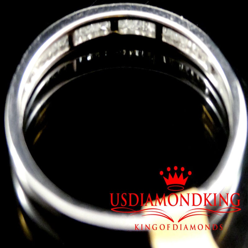 ladies new 10k white gold Real Genuine .15ctw Baguette Diamond Wedding Anniversary Ring Band