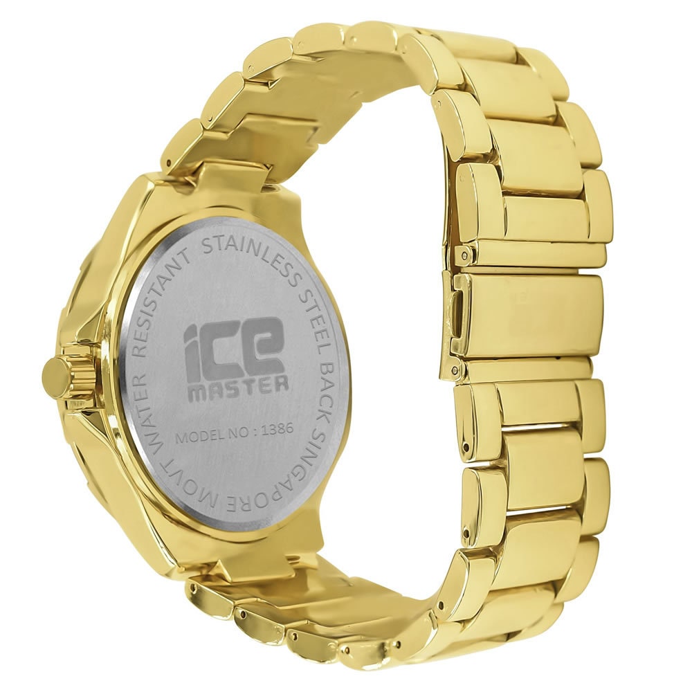2 Tone 45mm Jojino Joe Rodeo Steel Back Metal Band Link Classic Watch Water Resistant