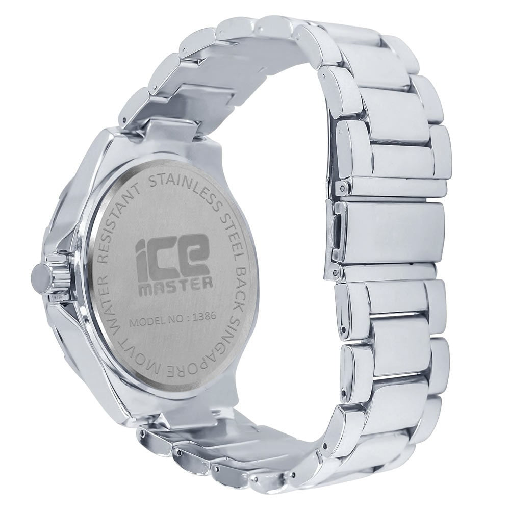 Mens Metal Band Link Classic Watch Water Resistant Solid Steel Back Silver Tone Jojino Joe Rodeo 45mm
