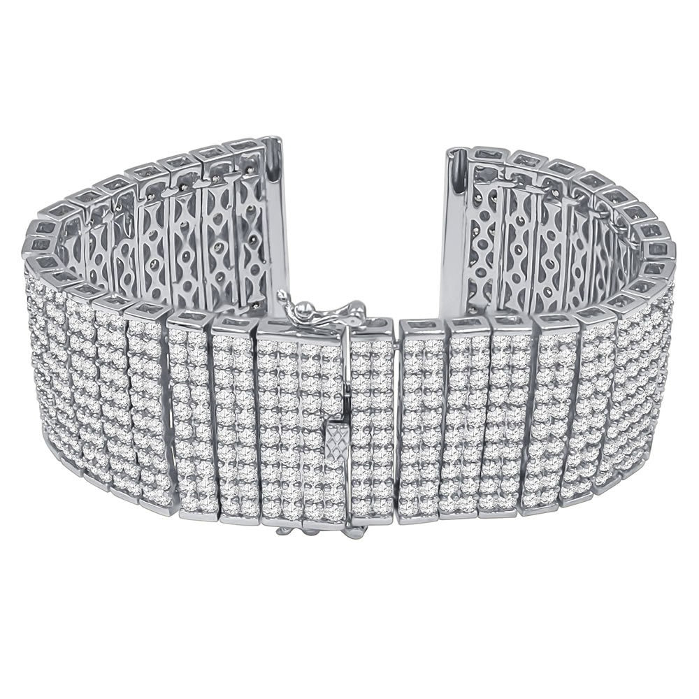 10 Row Joe Rodeo Iced Out Custom Watch Band Gold Finish Simulated Diamond Replacement Bracelet 24mm