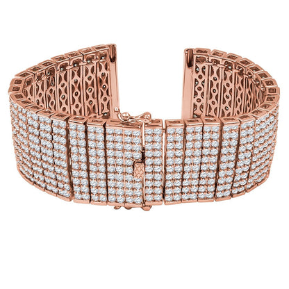 10 Row Joe Rodeo Iced Out Custom Watch Band Gold Finish Simulated Diamond Replacement Bracelet 24mm