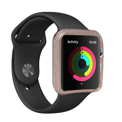 Stainless Steel Rose Gold Tone Apple Watch Series #1 2 3 Bezel Insert Cover 42mm Fit To all