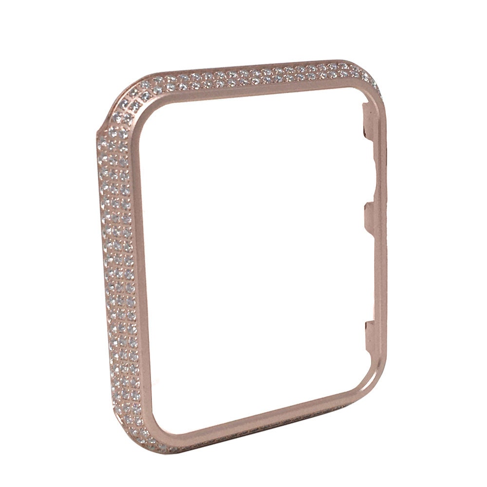 Stainless Steel Rose Gold Tone Apple Watch Series #1 2 3 Bezel Insert Cover 42mm Fit To all