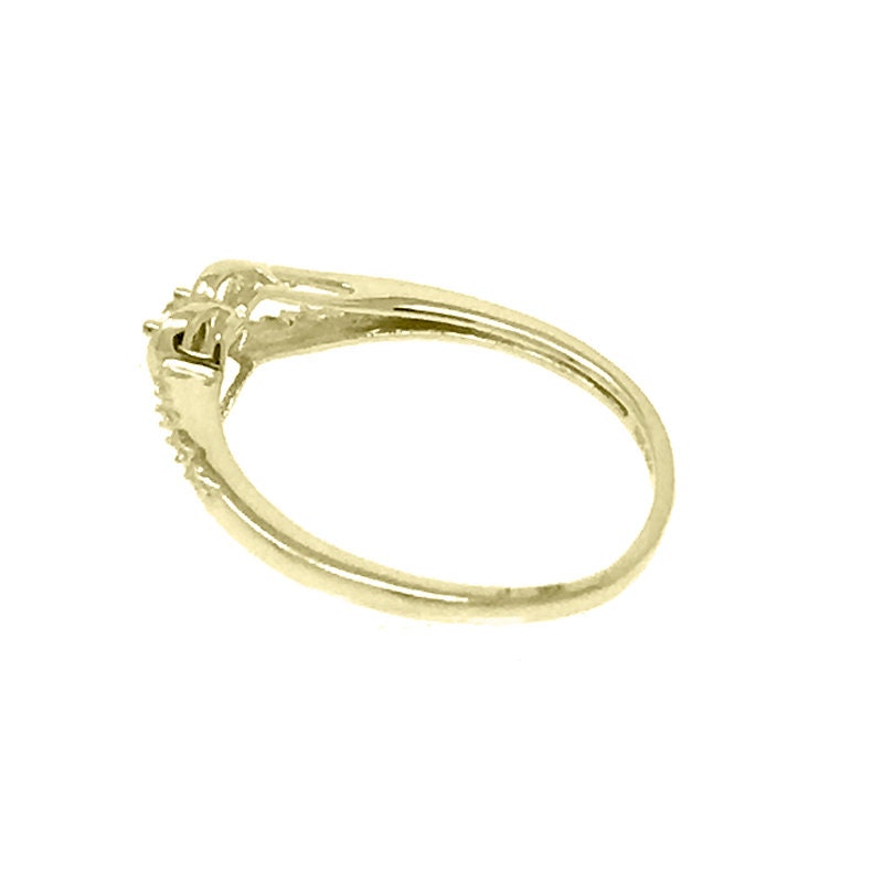 Ladies genuine diamond yellow and white choose your own sterling silver Heart ring valentines Special