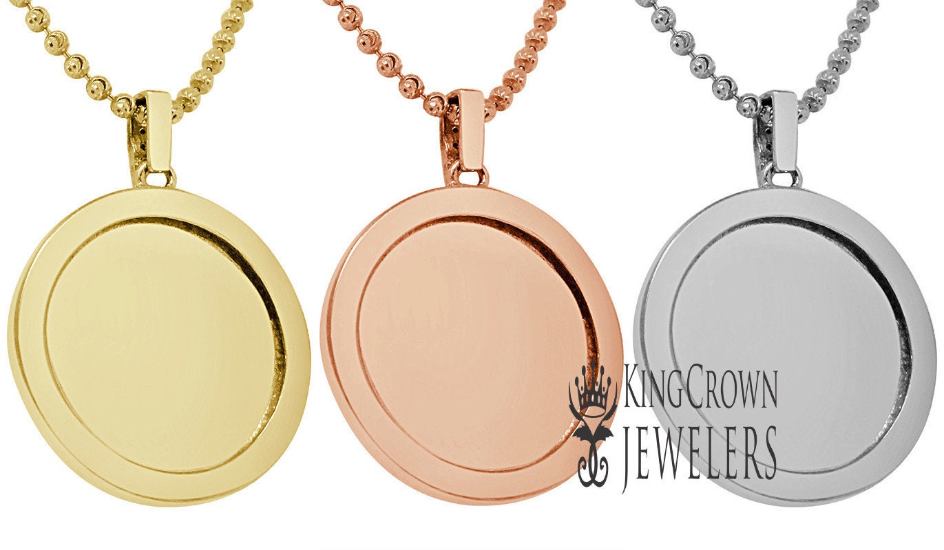 Real Genuine Authentic Diamonds Alphabet Initial Letters "J" Charm Round Pendent Chain Set 10K Gold Finish