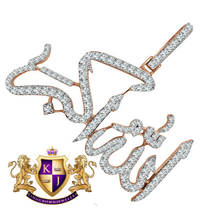 14K Rose Gold On Real Sterling Silver Allahu Akbar Muslim Pendant Simulated Diamond Islamic Arabic Charm