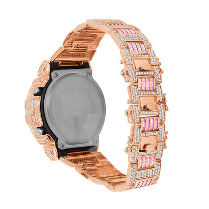 Baguette Soft Baby Pink Rose Gold Casio G Shock Authentic DW-6900 Custom Watch