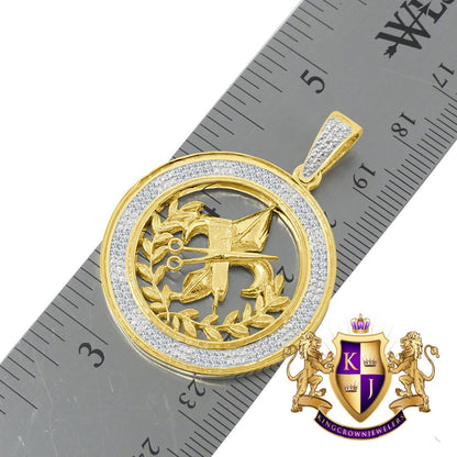 Real Diamond Louisiana Saints Barber Scissors Pendent Charm 10K Yellow Gold Finish 1.75''