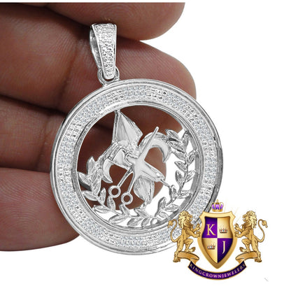 Real Diamond Louisiana Saints Barber Scissors Pendent Charm 10K White Gold Finish 1.75''