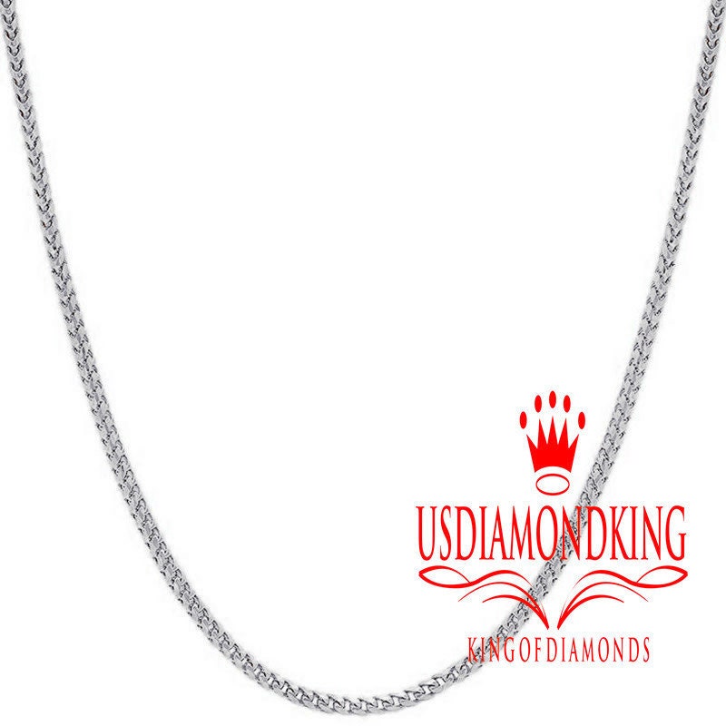 18+ Grams Solitaire Real Genuine Sterling Silver 2.00 Ct. Simulated Diamond Allah Muslim God Islamic Unisex Pendant Charm Chain Neckless Set