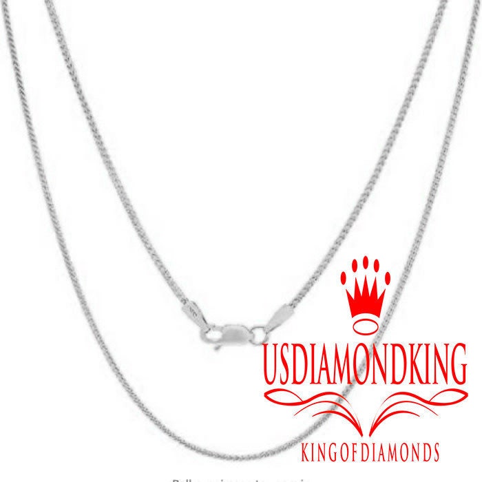 Mini Small 1.25'' Real Genuine Diamond Initial 10k White Gold Finish Letter Alphabet Mini Pendent Dog Tag Charm Chain Set