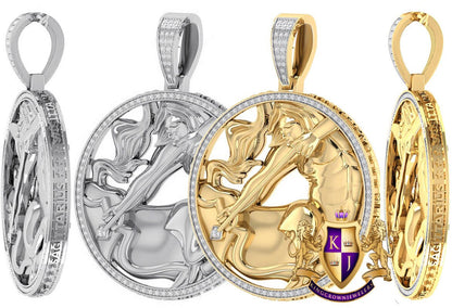 Real Genuine Authentic Diamond Sagittarius Archer Zodiac Lucky Sign Astrology Horoscope 3D Pendent Charm 10K Gold Finish