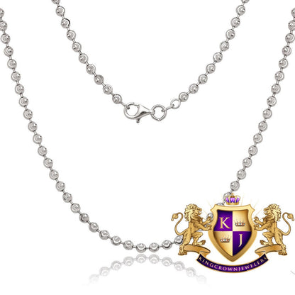 Unisex 14K White Gold On Real Sterling Silver Simulated Diamond Saint Jude San Judas Tadeo Pendent Charm Chain Set 2.15''