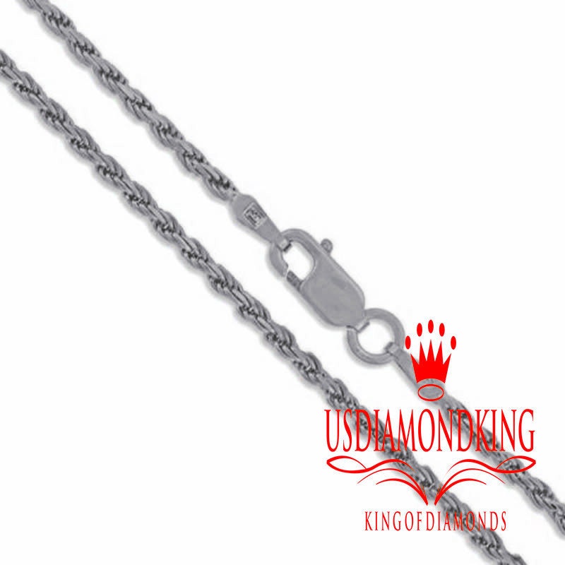 Real Sterling Silver Simulated Diamond 14K White Gold Tone Weed Marijuana Leaf Plant Pendent Charm Chain Set