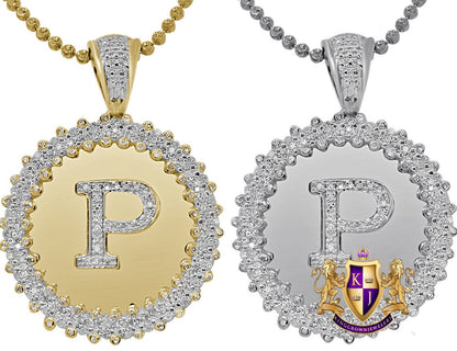 Real Genuine Authentic Diamond 0.85 Cwt. Initial Letter Alphabet "P" Round Flower Pendent Charm Chain Set 1.65''