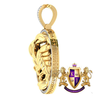 Real Genuine Authentic Diamond Scorpio Scorpion Zodiac Lucky Sign Astrology Horoscope 3D Pendent Charm 10K Gold Finish