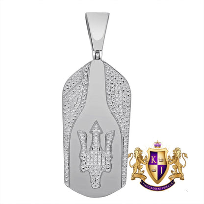 Men Real Genuine Diamond Maserati Car Key Custom Designer Pendant Charm 10K Gold Finish 2.65''