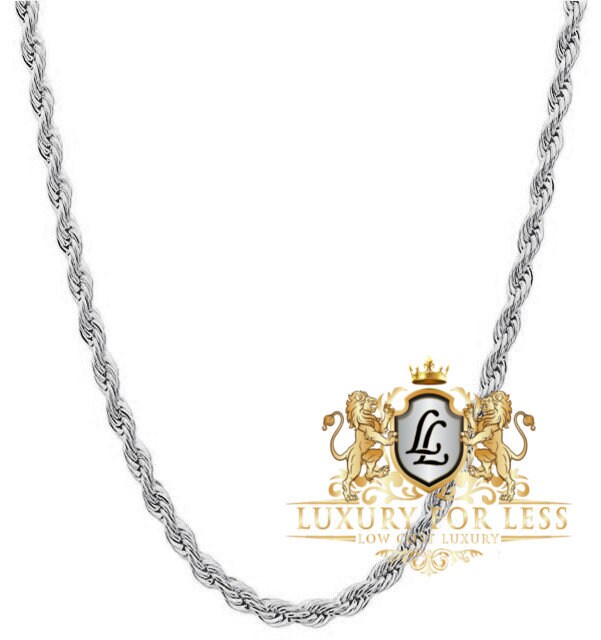 14K Yellow Gold Finish Simulated Diamond 100 Fam Pendent Charm Rope Chain Set