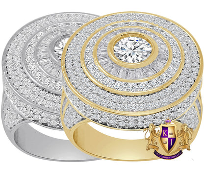 Men's Big Bold Solitaire 14K Gold Finish Simulated Diamond Custom Pinky Ring Band