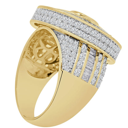 Men's Big Bold Solitaire 14K Gold Finish Simulated Diamond Custom Pinky Ring Band