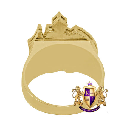 100% 10k Real Yellow Gold Allah God Muslim Arabic Islamic Crescent Moon and Star Men's Ring Band 10+ Grams