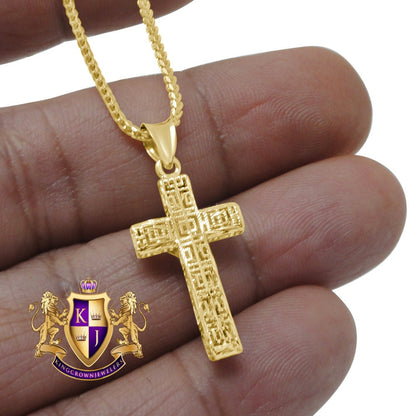 10K Real Yellow Gold Jesus Crucifix Cross Religious Mini Pendent Charm 1.15'' + Free Chain