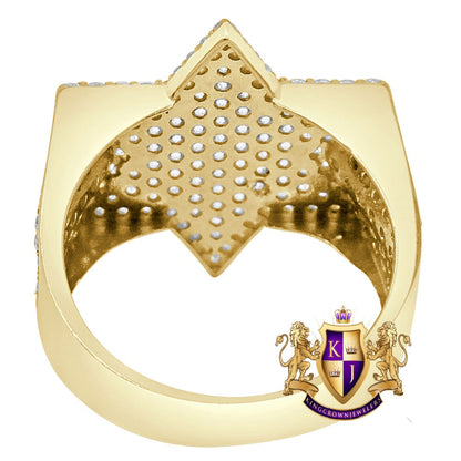 Men's Big Bold 10K Real Solid Yellow Gold Star Shape Ring Band 11.1 + Grams