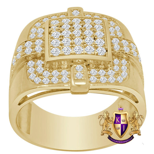 100% 10K Real Solid Yellow Gold Big Bold Men's Wedding Engagement Ring Band 10.7 + Grams