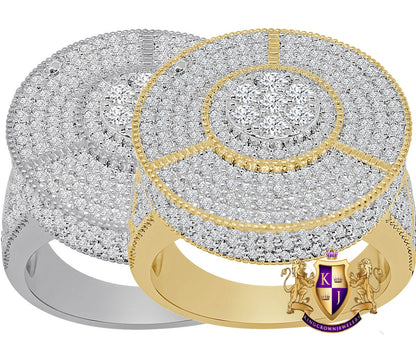 Big Bold 22 mm Solitaire 14K Gold Over Round Cut Simulated Diamond Custom Men's Pinky Ring Band