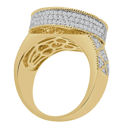Big Bold 22 mm Solitaire 14K Gold Over Round Cut Simulated Diamond Custom Men's Pinky Ring Band