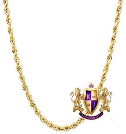 Stainless Steel 18K Gold Finish Masonic Annuit cœptis Eye of Providence Illuminati Pendent Charm Medallion Chain Set