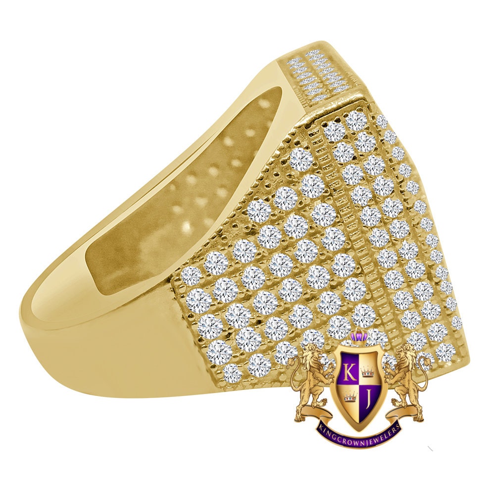 10K Real Solid Yellow Gold Big Bold Men's Wedding Engagement Ring Band 10.9 + Grams