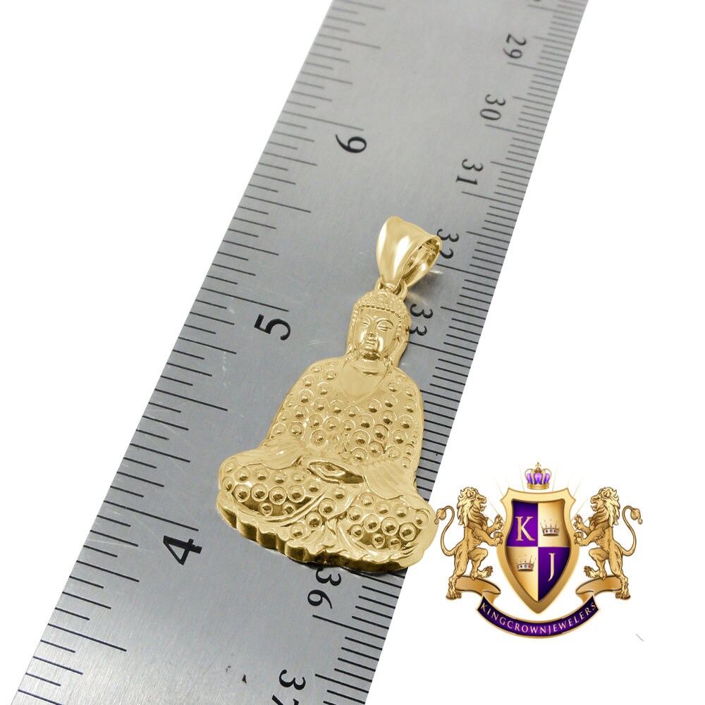 100% 10K Real Yellow Gold Siddhartha Gautama Buddha Religious Pendent Charm