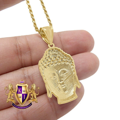 Men's 10K Real Solid Yellow Gold Siddhartha Gautama Buddha Religious Pendent Charm